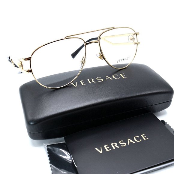 Versace Other - NEW VERSACE VE1269 1002 GOLD AUTHENTIC EYEGLASSES FRAME RX 55-16